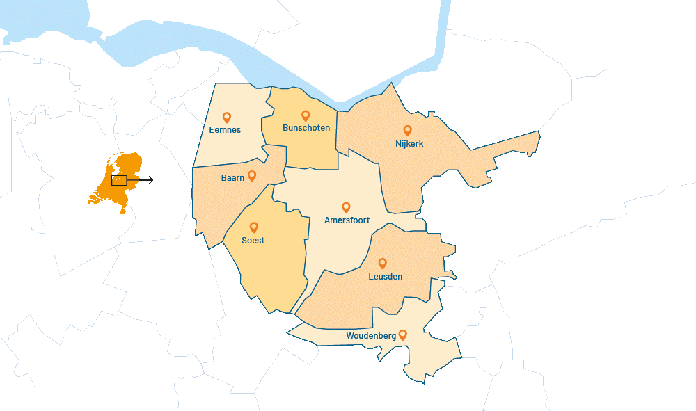 Kaart van de regio Kaart van de regio